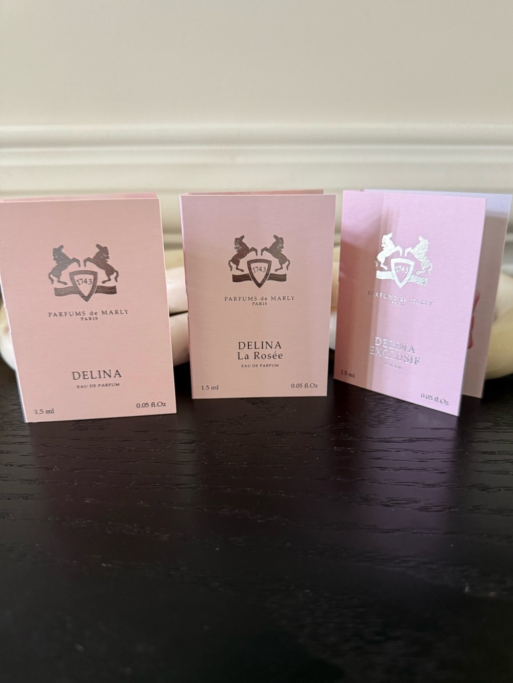 Parfums de Marly Delina Sample perfume. Delina, Delina La Rosee, Delina Exclusif